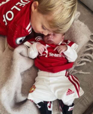 Maja Nilsson Lindelof and Victor Lindelof two adorable sons Ted Louie and Francis ready for their first game together.
